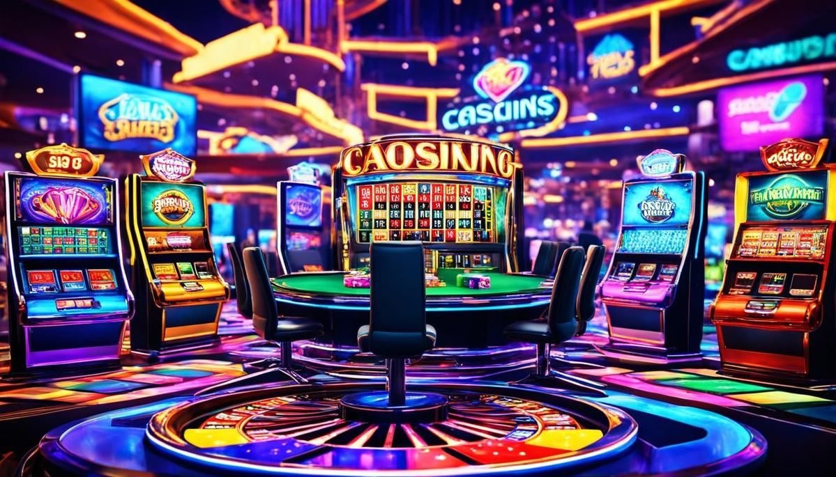 Casino-style entertainment sections in a pink blue Bangladesh Game Lobby layout