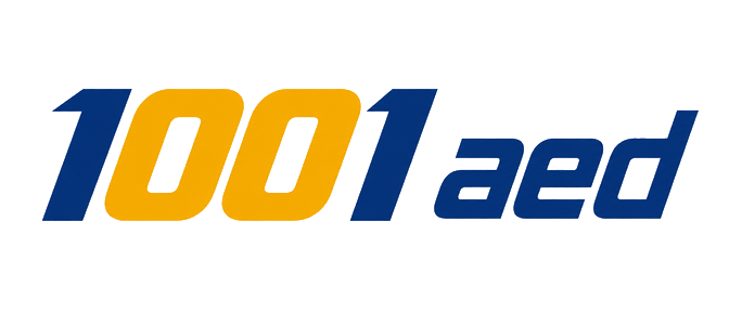 1001 aed brand logo